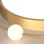 Contemporary Scandinavian Round Aluminum Acrylic LED Flush Mount Ceiling Light For Living Room