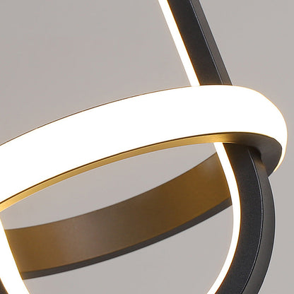 Contemporary Nordic Oval Aluminum Iron Silicone LED Pendant Light For Living Room