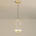 Contemporary Nordic Oval Aluminum Iron Silicone LED Pendant Light For Living Room