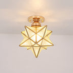 Contemporary Creative Star Iron Plastic 1-Light Semi-Flush Mount Ceiling Light For Living Room