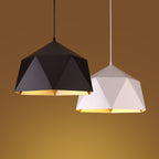 Contemporary Industrial Rhombus Iron 1-Light Pendant Light For Living Room