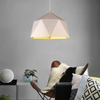Contemporary Industrial Rhombus Iron 1-Light Pendant Light For Living Room