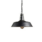 Contemporary Industrial Round Iron 1-Light Pendant Light For Living Room