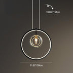 Contemporary Nordic Round Iron Glass 1/3/5-light Pendant Light for Living Room