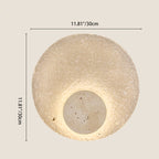 Contemporary Nordic Round Stone Acrylic LED Wall Sconce Lamp For Living Room