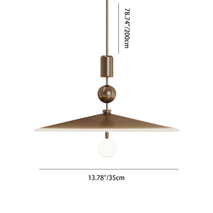 Contemporary Nordic Round Iron Acrylic Glass 1-Light Pendant Light For Living Room