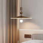 Contemporary Nordic Round Iron Acrylic Glass 1-Light Pendant Light For Living Room