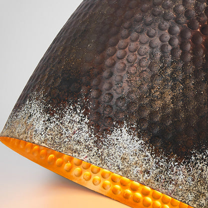 Traditional Japanese Dome Copper 1-Light Pendant Light For Living Room