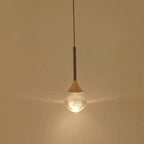 Contemporary Nordic Globe Iron Crystal LED Pendant Light For Living Room