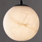 Contemporary Nordic Globe Copper Stone 1-Light Pendant Light For Living Room