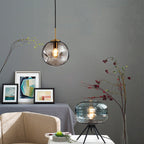 Contemporary Nordic Globe Iron Glass 1-Light Pendant Light For Living Room