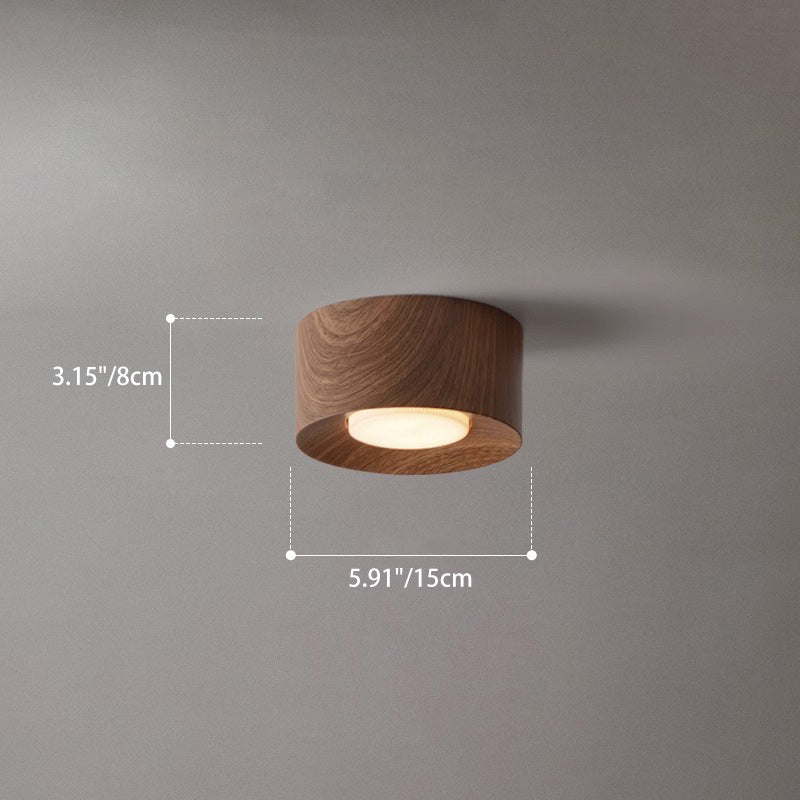 Contemporary Nordic Cylinder Resin 1/2/3-light Flush Mount Ceiling Light for Living Room