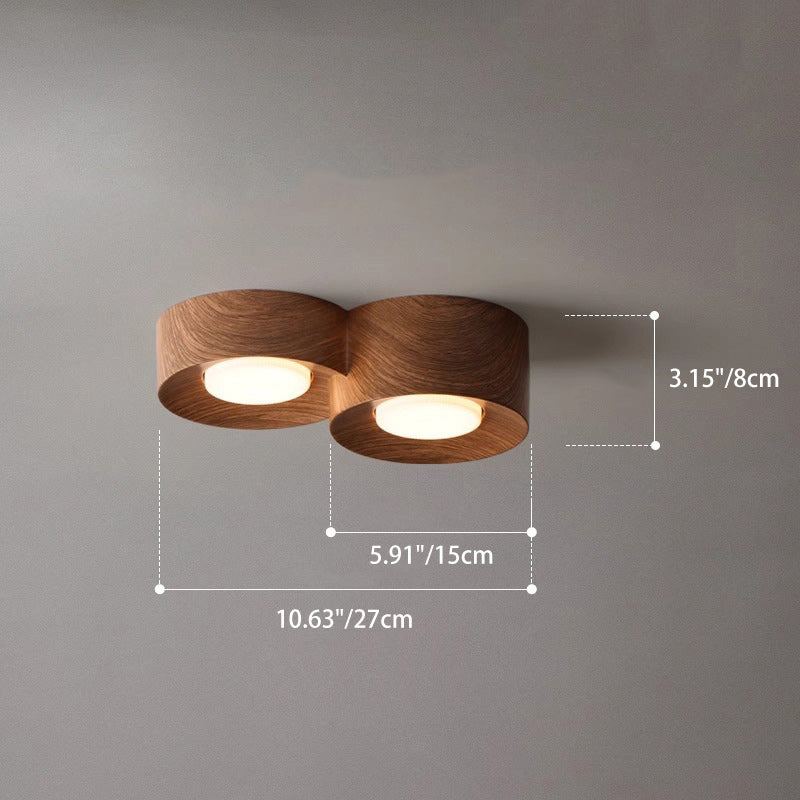 Contemporary Nordic Cylinder Resin 1/2/3-light Flush Mount Ceiling Light for Living Room