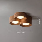 Contemporary Nordic Cylinder Resin 1/2/3-light Flush Mount Ceiling Light for Living Room