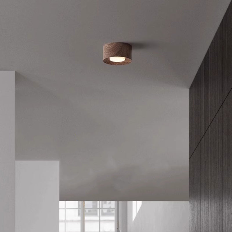 Contemporary Nordic Cylinder Resin 1/2/3-light Flush Mount Ceiling Light for Living Room
