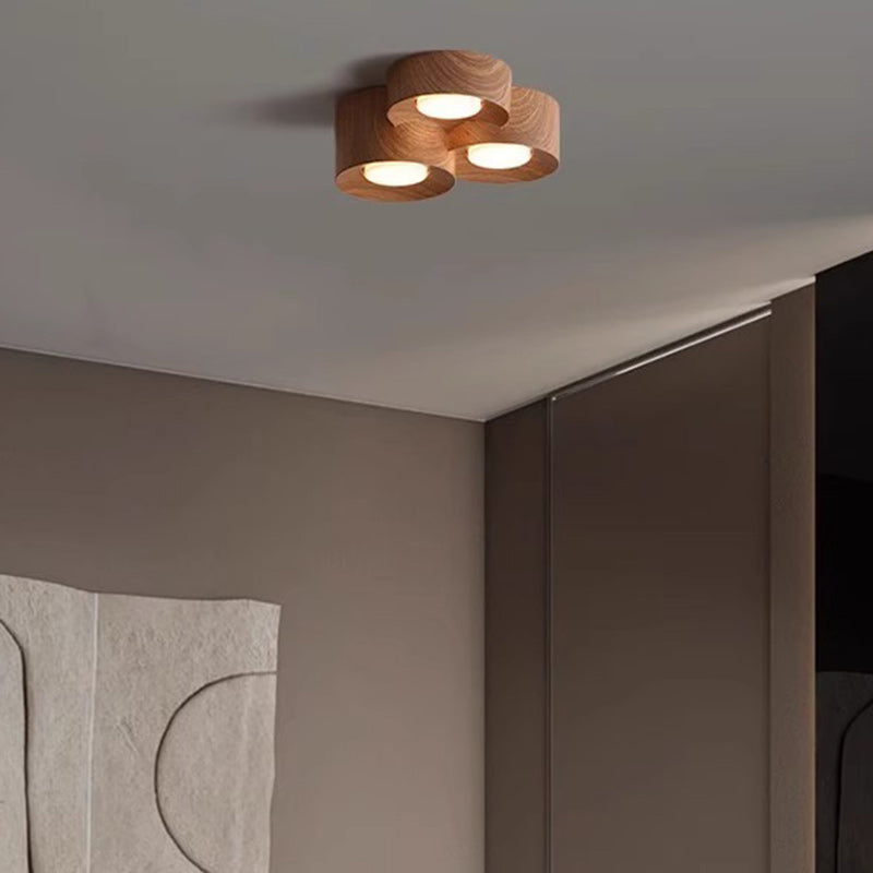 Contemporary Nordic Cylinder Resin 1/2/3-light Flush Mount Ceiling Light for Living Room
