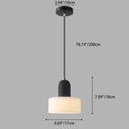Contemporary Scandinavian Round Iron Glass 1-Light Pendant Light For Living Room
