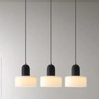 Contemporary Scandinavian Round Iron Glass 1-Light Pendant Light For Living Room