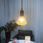 Modern Minimalist Cone Iron Glass 1-Light Pendant Light For Living Room