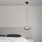 Modern Minimalist Oval Iron Glass Acrylic LED Pendant Light For Living Room