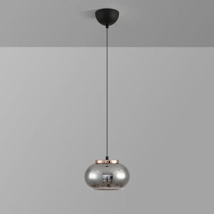 Modern Minimalist Oval Iron Glass Acrylic LED Pendant Light For Living Room