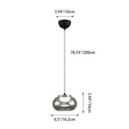 Modern Minimalist Oval Iron Glass Acrylic LED Pendant Light For Living Room