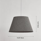 Modern Minimalist Drum Fabric 1-Light Pendant Light For Living Room