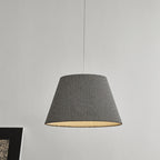 Modern Minimalist Drum Fabric 1-Light Pendant Light For Living Room