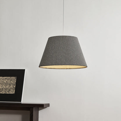 Modern Minimalist Drum Fabric 1-Light Pendant Light For Living Room