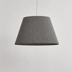 Modern Minimalist Drum Fabric 1-Light Pendant Light For Living Room