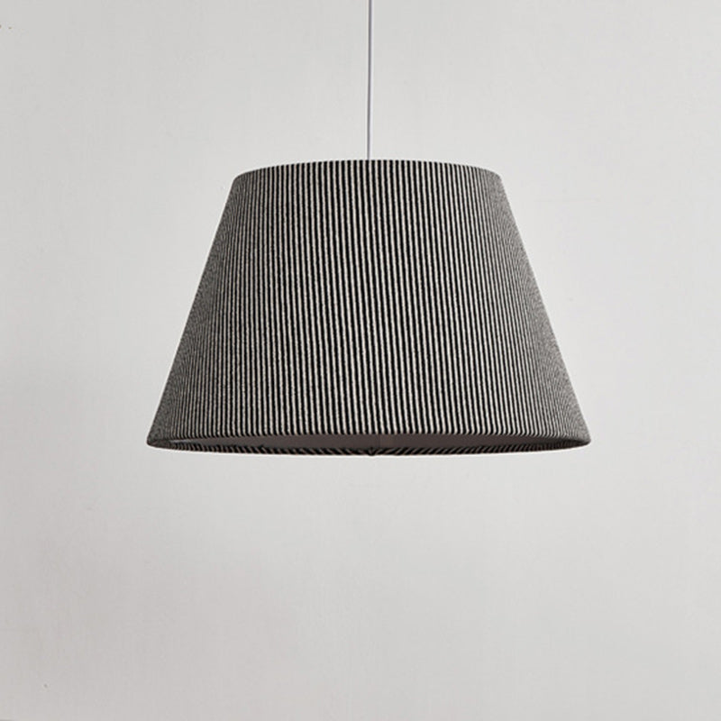Modern Minimalist Drum Fabric 1-Light Pendant Light For Living Room