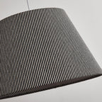 Modern Minimalist Drum Fabric 1-Light Pendant Light For Living Room
