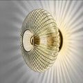 Contemporary Retro Round Iron Glass 1-Light Wall Sconce Lamp For Living Room
