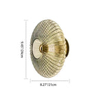 Contemporary Retro Round Iron Glass 1-Light Wall Sconce Lamp For Living Room