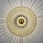 Contemporary Retro Round Iron Glass 1-Light Wall Sconce Lamp For Living Room