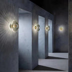 Contemporary Retro Round Iron Glass 1-Light Wall Sconce Lamp For Living Room