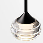 Modern Minimalist Oval Aluminum Plastic LED Pendant Light For Living Room