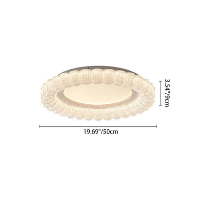 Contemporary Luxury Round Iron Acrylic LED Flush Mount Ceiling Light For Living Room