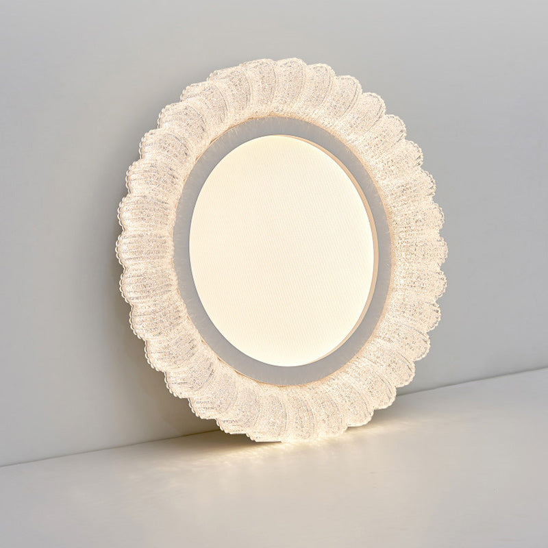 Contemporary Luxury Round Iron Acrylic LED Flush Mount Ceiling Light For Living Room