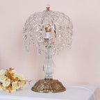 Traditional French Teardrop Copper Glass 1-Light Table Lamp For Living Room Lumendat