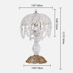Traditional French Teardrop Copper Glass 1-Light Table Lamp For Living Room Lumendat