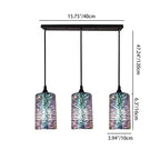 Contemporary Creative Cylinder Iron Glass 1/3-Light Pendant Light For Living Room