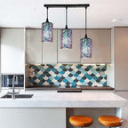 Contemporary Creative Cylinder Iron Glass 1/3-Light Pendant Light For Living Room