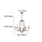 Traditional French Candlestick Iron Crystal 6/9-light Chandeliers for Living Room BulbSquare