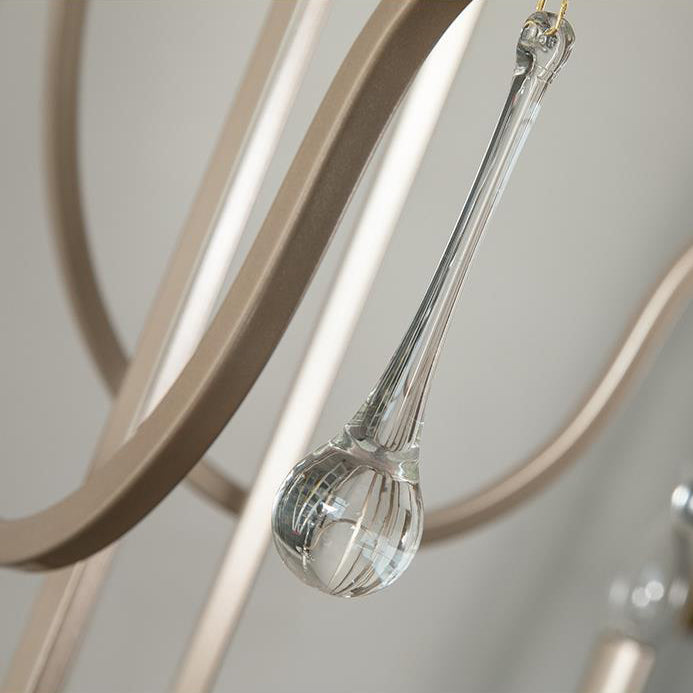 Traditional French Candlestick Iron Crystal 6/9-light Chandeliers for Living Room BulbSquare