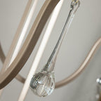 Traditional French Candlestick Iron Crystal 6/9-light Chandeliers for Living Room BulbSquare
