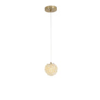 Contemporary Luxury Globe Iron Crystal 1-Light Pendant Light For Living Room