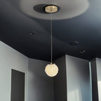 Contemporary Luxury Globe Iron Crystal 1-Light Pendant Light For Living Room
