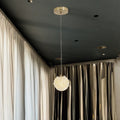 Contemporary Luxury Globe Iron Crystal 1-Light Pendant Light For Living Room