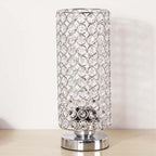 Modern Simplicity Cylinder Iron Crystal 1-Light Table Lamp For Living Room Lumendat